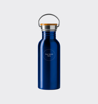 Stainless steel drinking bottle with logo / 620ml