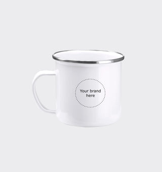 Damasco enamel mug with logo