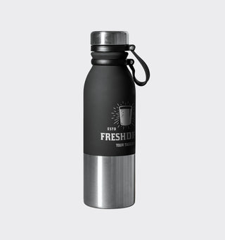 Stainless steel drinking bottle with logo / 850ml