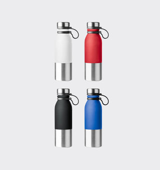 Stainless steel drinking bottle with logo / 850ml