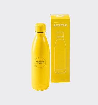 Stainless steel drinking bottle with logo / 790ml