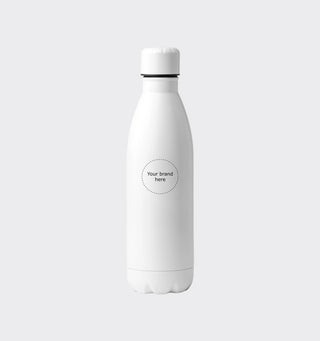 Stainless steel drinking bottle with logo / 790ml