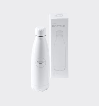 Stainless steel drinking bottle with logo / 700ml